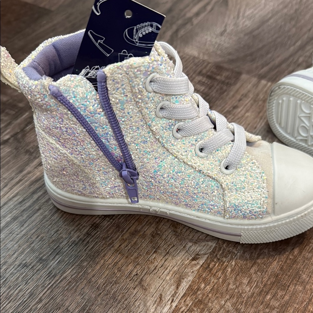 Glittery High-Top Kids Sneakers - Picture 6 of 6
